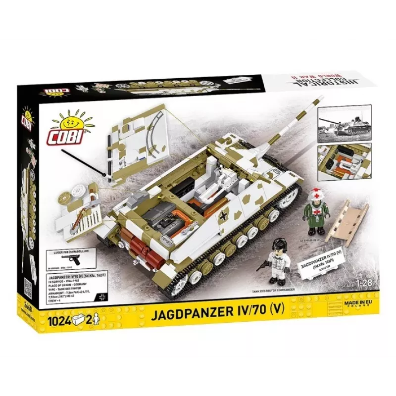 COBI KLOCKI Historical Collection Jagdpanzer IV/70 (V) (Sd.Kfz.162/1) Statybinis blokelių rinkinys 1024 vnt.
