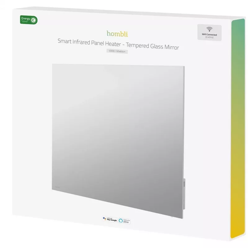 Hombli Smart Infrared Glass Heating Panel 400W Mirror