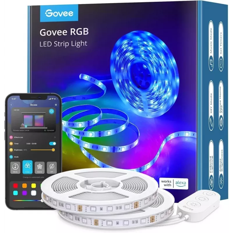 GOVEE H6110 RGB LED juostiniai šviestuvai - 2x5M