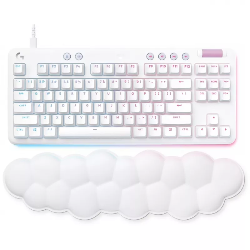 Logitech G G713 TKL mechaninė žaidimų klaviatūra - White Mist (Aurora kolekcija)