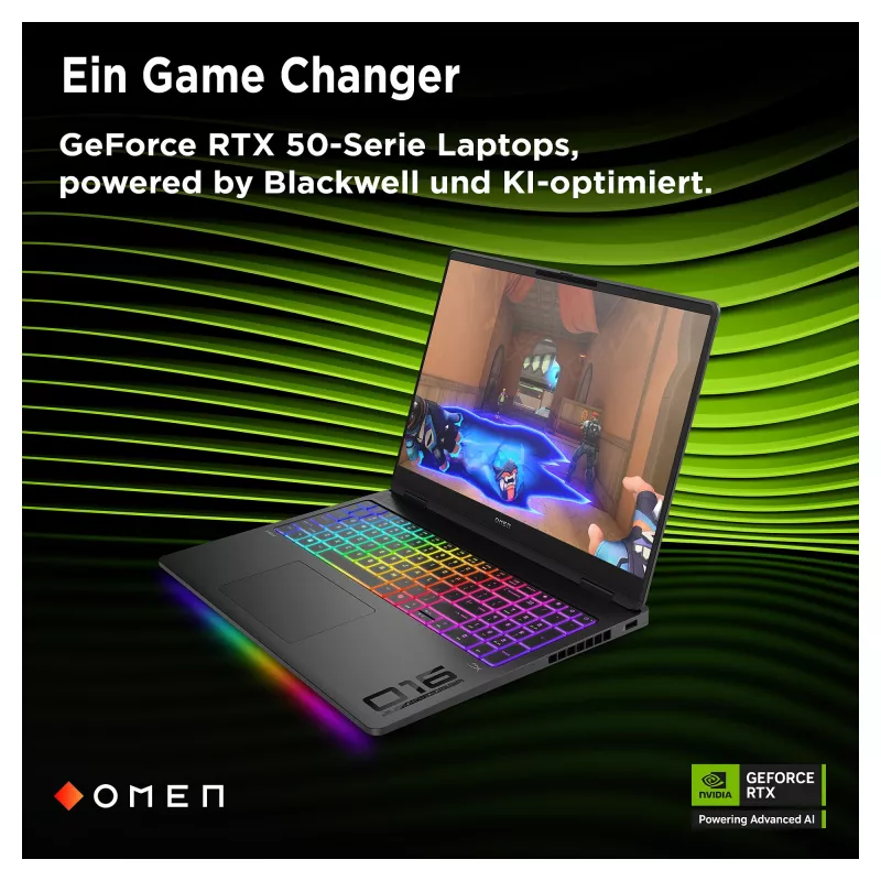 HP OMEN MAX 16-ah0178ng 16.0 colio QHD IPS 240Hz 500 nitų žaidimų nešiojamas kompiuteris, Intel Core Ultra 7 255HX, 32 GB RAM, 1 TB SSD, RTX 5080, Windows 11 Home
