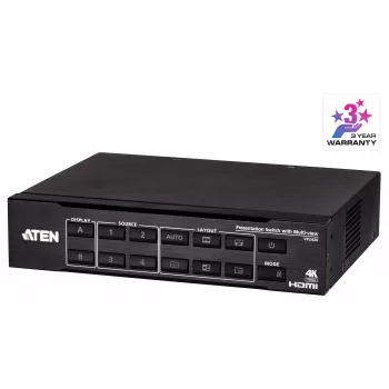 ATEN VP2420 4x2 True 4K Presentation Matrix Switch su Multi View