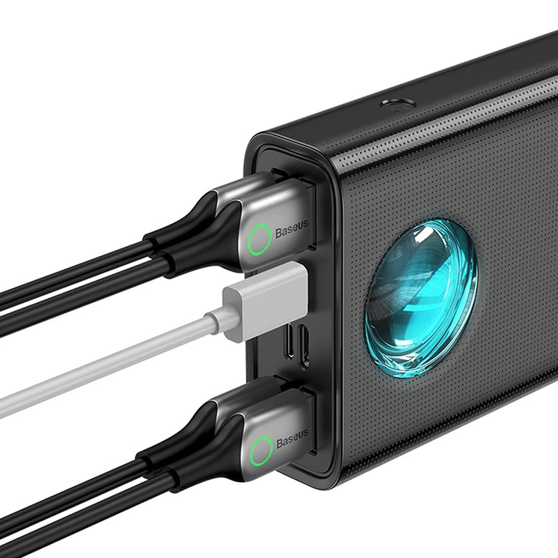 Baseus Amblight Powerbank 30000mAh, 4xUSB, USB-C, 65W, Juoda