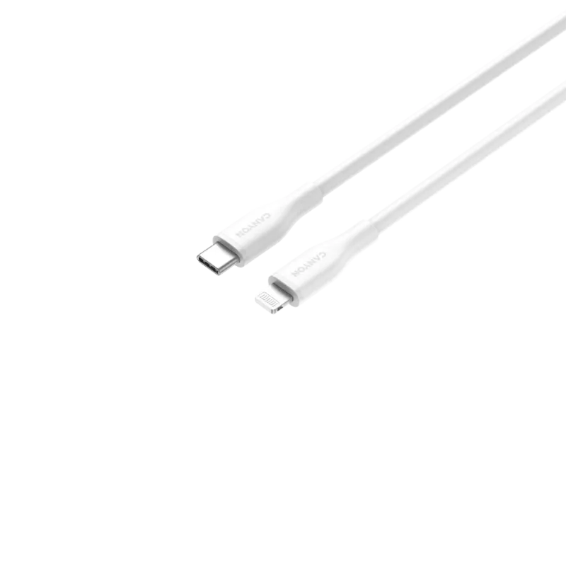 Canyon CLNM60SC10 USB-C į Lightning laidas 1m 60W MFi Silikonas Baltas