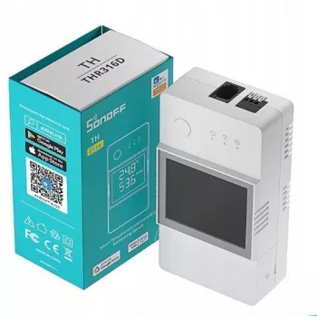 Sonoff THR320D TH Elite Smart WiFi temperatūros ir drėgmės stebėjimo jungiklis