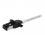 Synergy21 Patch Cable RJ45, CAT6A 500MHz, 0,5m, White, S/FTP, Slimline Round d=4,5mm, TPE/LSZH (Superflex), AWG28, su CAT7 Raw Connector, Rotatable Connector