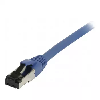 Synergy21 Patch Cable RJ45, CAT8.1 2000MHz, 0,15m, mėlyna, S-STP (S/FTP), TPE/LSZH (SuperFlex), AWG26