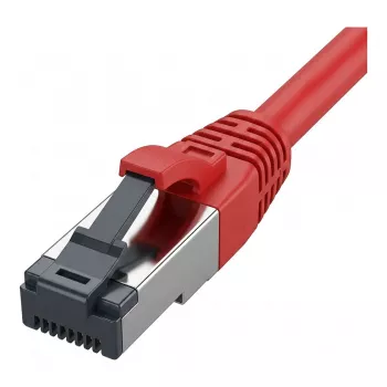 Synergy21 Patch Cable RJ45, CAT8.1 2000MHz, 0,15m, Raudona, S-STP (S/FTP), TPE/LSZH (SuperFlex), AWG26