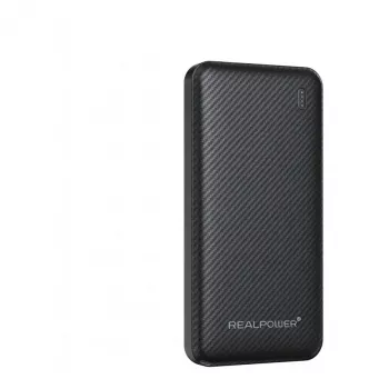 RealPower PB-10000 SSB Power Bank 10000 mAh Solid-State Battery Black 22.5 W
