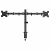 Equip Dvigubas monitoriaus laikiklis ant stalo 17-32 inch 360° Sukiojamas 10kg Juodas