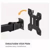 Equip Dvigubas monitoriaus laikiklis ant stalo 17-32 inch 360° Sukiojamas 10kg Juodas