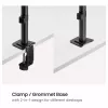 Equip Dvigubas monitoriaus laikiklis ant stalo 17-32 inch 360° Sukiojamas 10kg Juodas