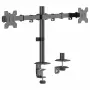 Equip Dvigubas monitoriaus laikiklis ant stalo 17-32 inch 360° Sukiojamas 10kg Juodas