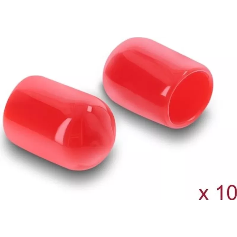 Delock Dust Cap for SMA Plug 10 Pieces Silicone Red (60895)