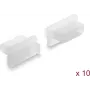 Delock Dust Cover for HDMI-A Female Port, 10 Pieces, Silicone, Transparent (87423)