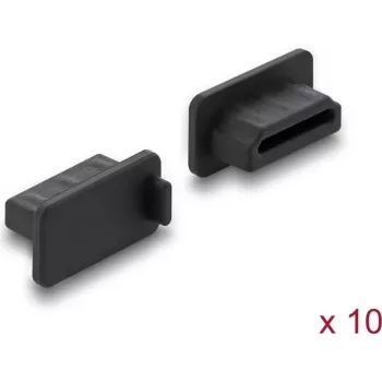 Delock Dust Cover for HDMI-A Female Port 10 Pieces Silicone Black (87465)