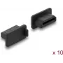 Delock Dust Cover for HDMI-A Female Port 10 Pieces Silicone Black (87465)