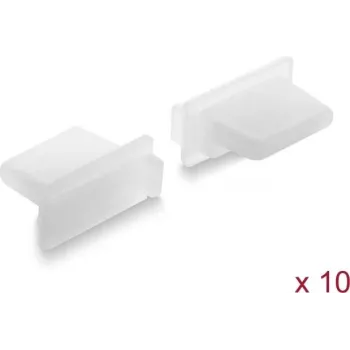 Delock dulkių dangtelis USB Type-A moteriškam lizdui, 10 vnt., silikonas, permatomas (87492)