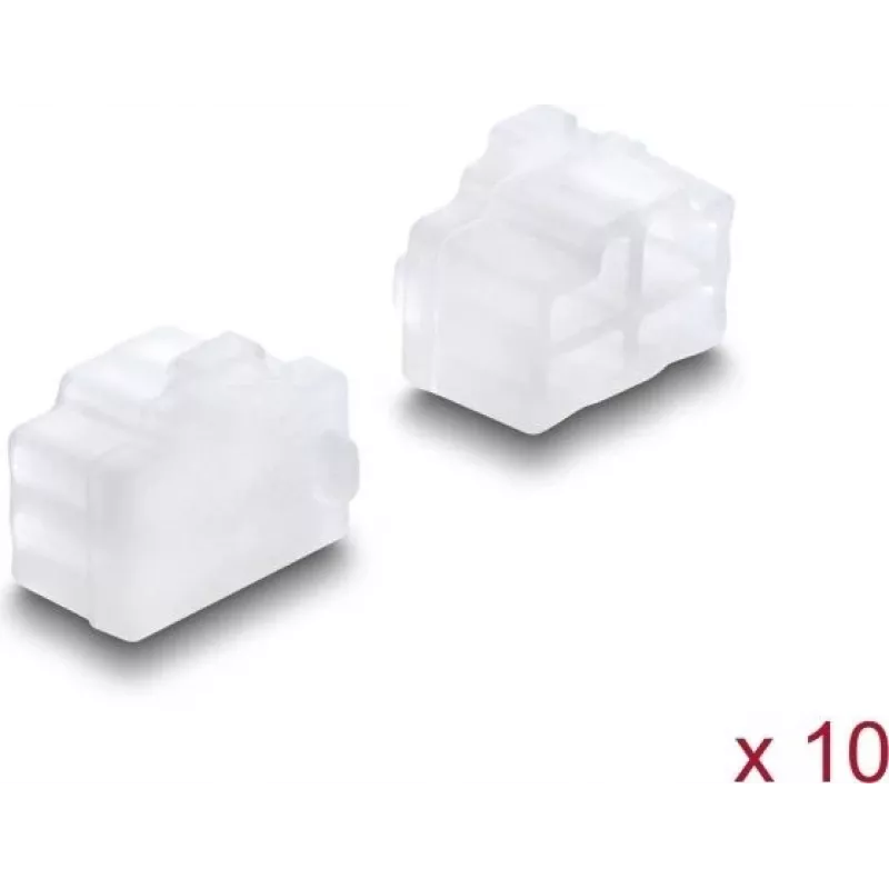 Delock Dust Protection for RJ45 Socket 10 Pieces Silicone Transparent (87493)