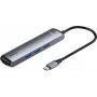 Baseus 7-in-1 USB-C Hub Adapter su 2x USB 3.0, HDMI, USB-C PD 100W, SD/TF kortelių skaitytuvu - Kosminė pilka