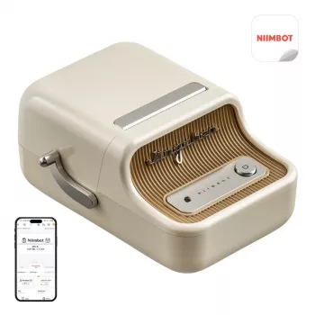 NIIMBOT B21 Pro nešiojamasis etikečių spausdintuvas (kreminis)