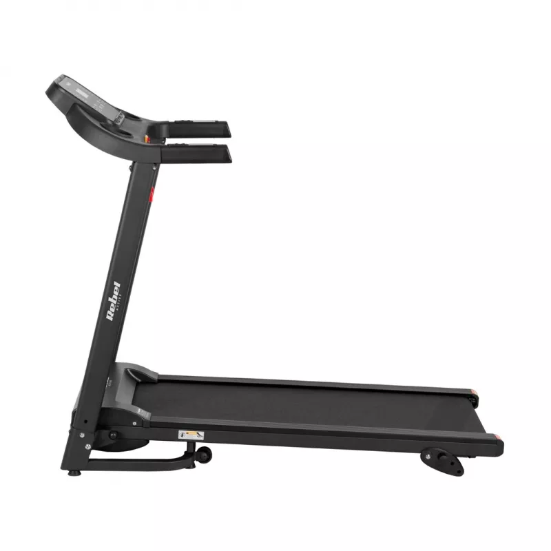 REBEL ACTIVE RBA-1001 Sulankstomas elektrinis bėgimo takelis su LCD ekranu, 12 programų, 12 km/h, sidabrinis/juodas
