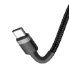 Baseus Cafule USB-C į USB-C laidas PD 2.0 QC 3.0 60W 1m (Juoda/Pilka)