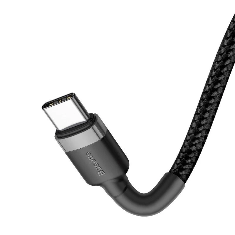 Baseus Cafule USB-C į USB-C laidas PD 2.0 QC 3.0 60W 1m (Juoda/Pilka)