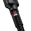 Baseus Cafule USB-C į USB-C laidas PD 2.0 QC 3.0 60W 1m (Juoda/Pilka)