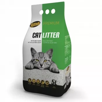 HILTON Premium White Bentonite with Aloe Vera Scent - Cat Litter - 5l