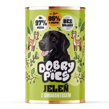 DOBRY PIES Šunų šlapias ėdalas su elniena ir amarantu 400g
