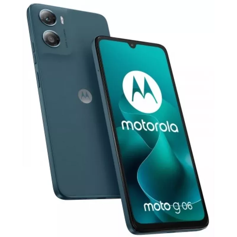 Motorola G06 Tapestry 4/64GB išmanusis telefonas, 6,88 inch ekranas, 50MP kamera, Dual SIM, 4G LTE, Tapestry Blue