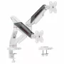Equip Dvigubas monitoriaus laikiklis ant stalo 17-35 inch 180° Gaming 12kg Juoda/Balta