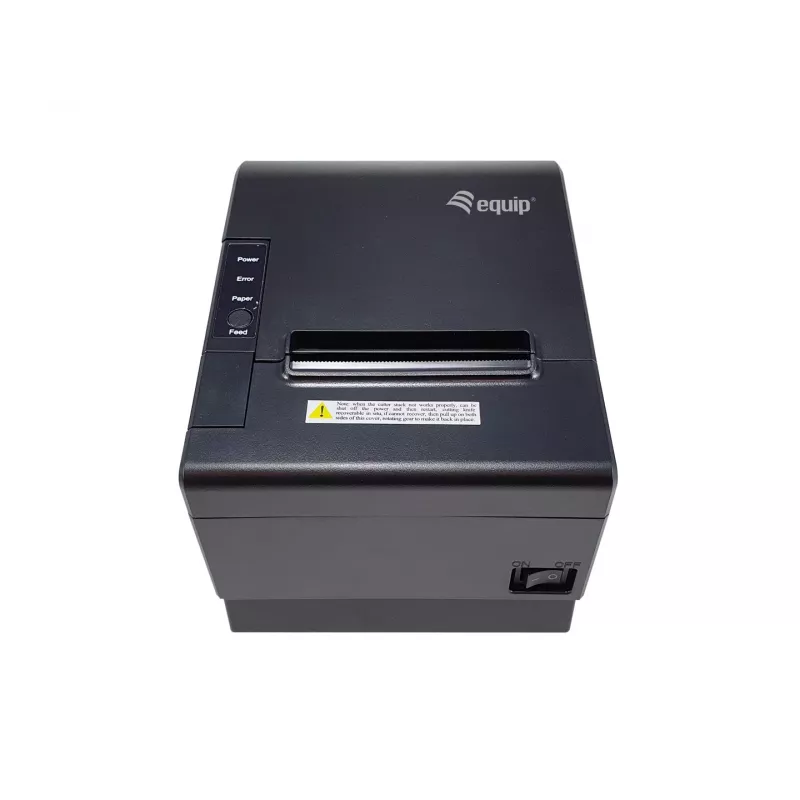Equip 58/80mm terminis POS kvitų spausdintuvas su automatiniu pjaustytuvu, USB/Bluetooth/WiFi/pinigų stalčiaus jungtimi, juodas