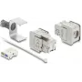 Delock Keystone modulis RJ45 moteriška į LSA Cat.6A ekranuotas su ekranavimo pynute, be įrankių (91084)
