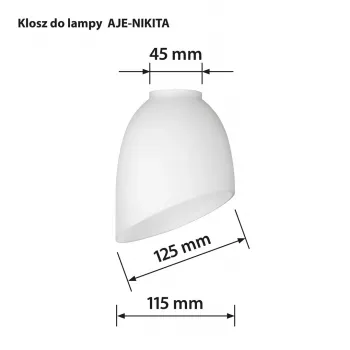 Activejet Lamp Shade Nikita White Textile Fabric Cylindrical E27 300mm