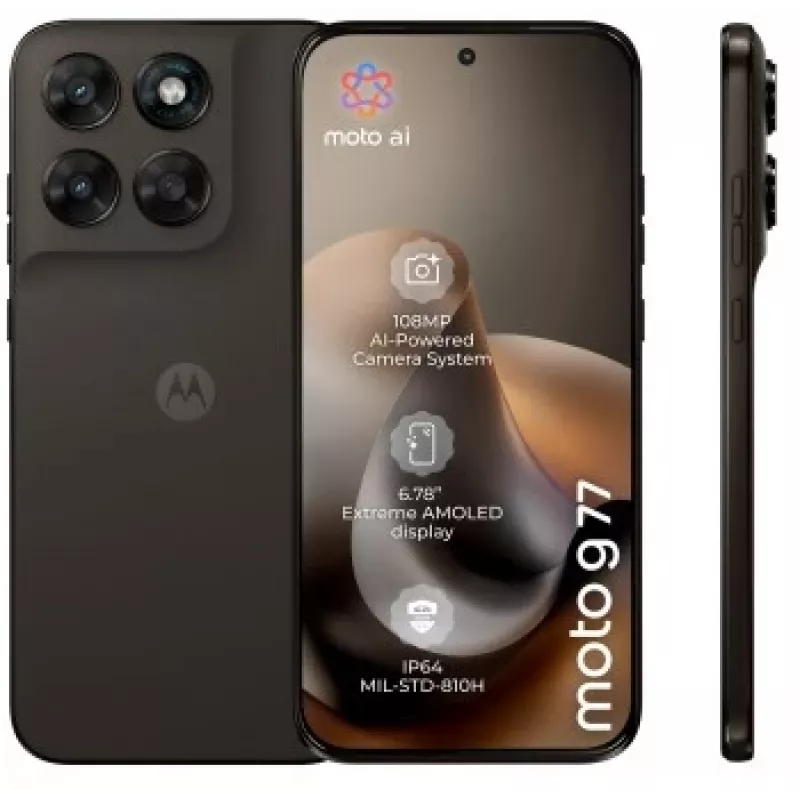 MOTOROLA G77 8GB 128GB 6.78 colio pOLED 120Hz 108MP Dual SIM 5G Juoda Alyvuogė