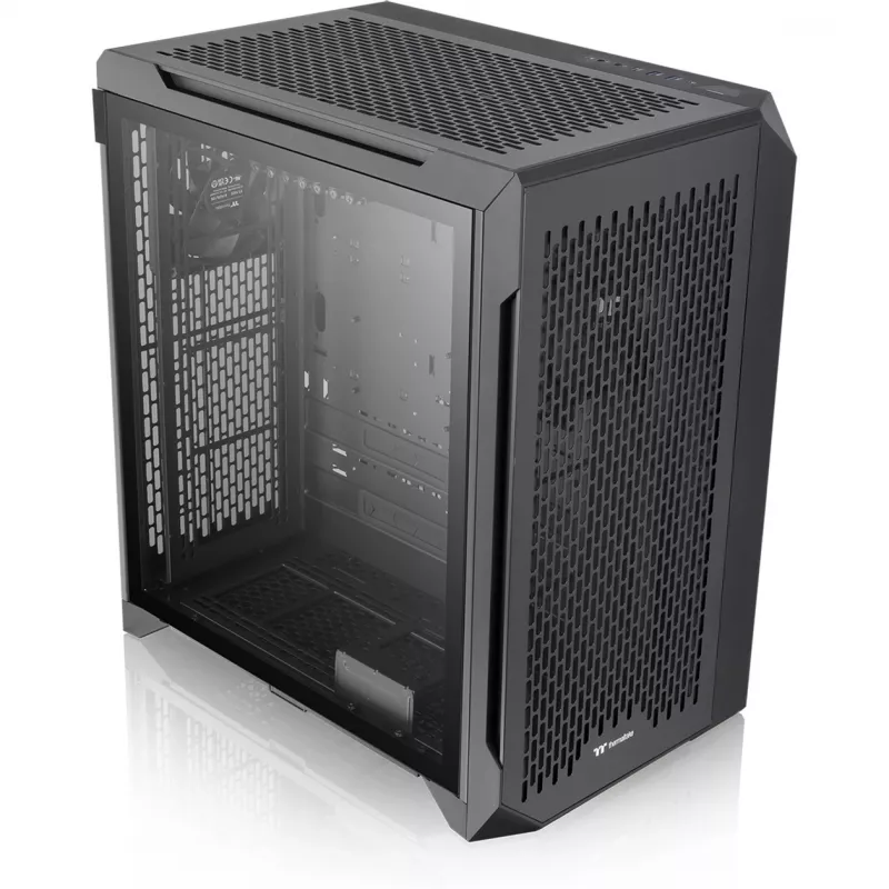 Thermaltake CTE C700 Air Mid Tower E-ATX korpusas su grūdinto stiklo šoniniu dangteliu, juodas