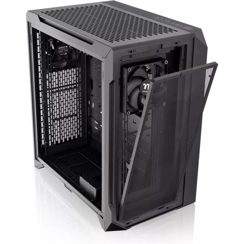 Thermaltake CTE C700 Air Mid Tower E-ATX korpusas su grūdinto stiklo šoniniu dangteliu, juodas