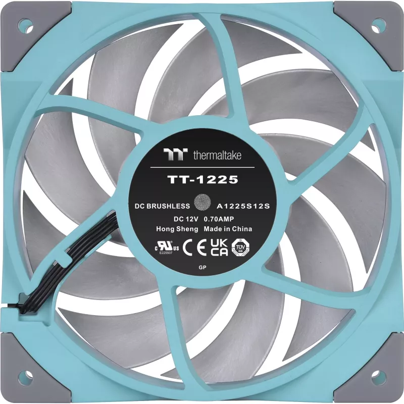 Thermaltake TOUGHFAN 12 Turquoise High Static Pressure Radiator Fan 120mm Single Pack