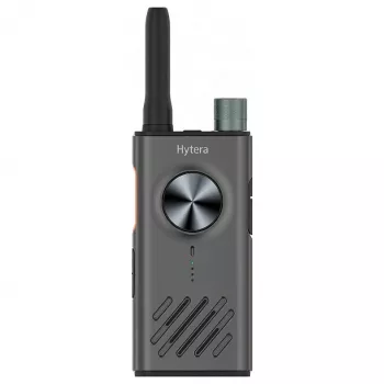 Hytera S1 HYT-S31 B1 0.5W UHF 446MHz PMR446 Dvipusis radijas su išimama Li-Polimer 2200mAh baterija, dviem PTT mygtukais, diržo segtuku, 3,5mm garso lizdu, 5,4cm antena - Pilka