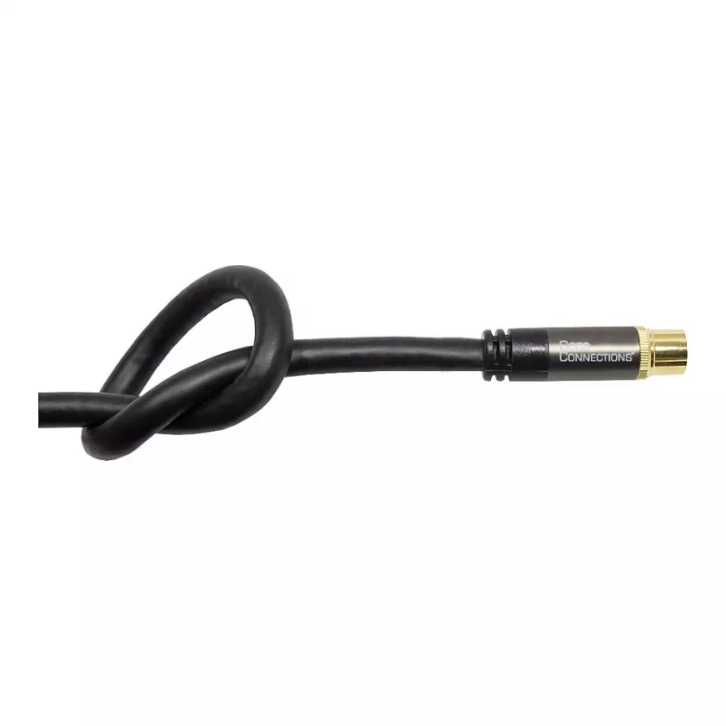 Good Connections SmartFLEX SAT antenos kabelis, IEC/Coax lenktas kištukas į lizdą, paauksuotas, keturgubai ekranuotas, 120 dB, juodas, 1,5 m (GC-M2072)