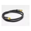 Good Connections SmartFLEX SAT antenos kabelis, IEC/Coax lenktas kištukas į lizdą, paauksuotas, keturgubai ekranuotas, 120 dB, juodas, 1,5 m (GC-M2072)
