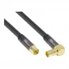 Good Connections SmartFLEX SAT antenos kabelis, IEC/Coax lenktas kištukas į lizdą, paauksuotas, keturgubai ekranuotas, 120 dB, juodas, 1,5 m (GC-M2072)