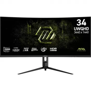 MSI MAG 342CQRFDE E20 34 colių UWQHD 200Hz lenktas žaidimų monitorius
