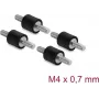 Delock Vibration Damper M4 x 0.7 mm D 10 x H 10 mm su 2 išoriniais sriegiais, 4 vnt., juoda (60798)