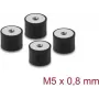 Delock Vibration Damper M5 x 0.8 mm D 20 x H 15 mm su 2 x vidiniu sriegiu, 4 vnt., juoda