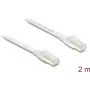 Delock RJ45 Flat Patch Cable Cat.8.1 U/FTP iki 40 Gbps 2 m Baltas (81026)
