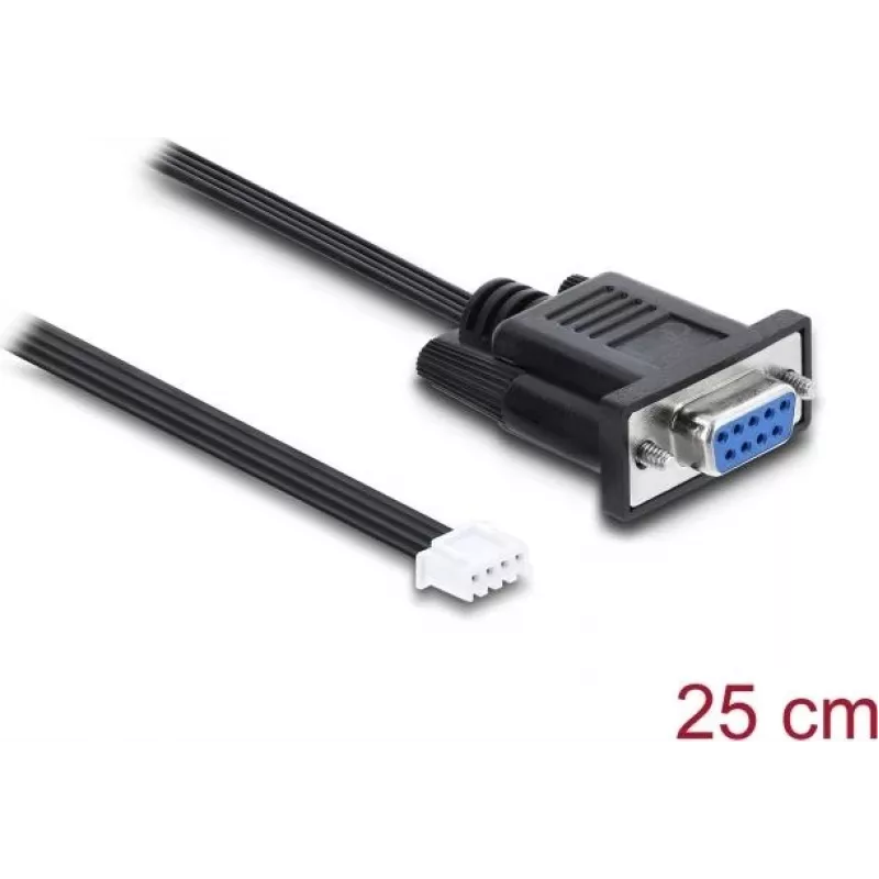 Delock Serial Connection Cable RS-232 D-Sub 9 Female to JST XH 4-Pin Header Socket 25 cm