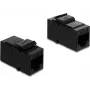 Delock Keystone modulio mova RJ14 moteriška į RJ14 moterišką Cat.3 plastikinė juoda (91377)